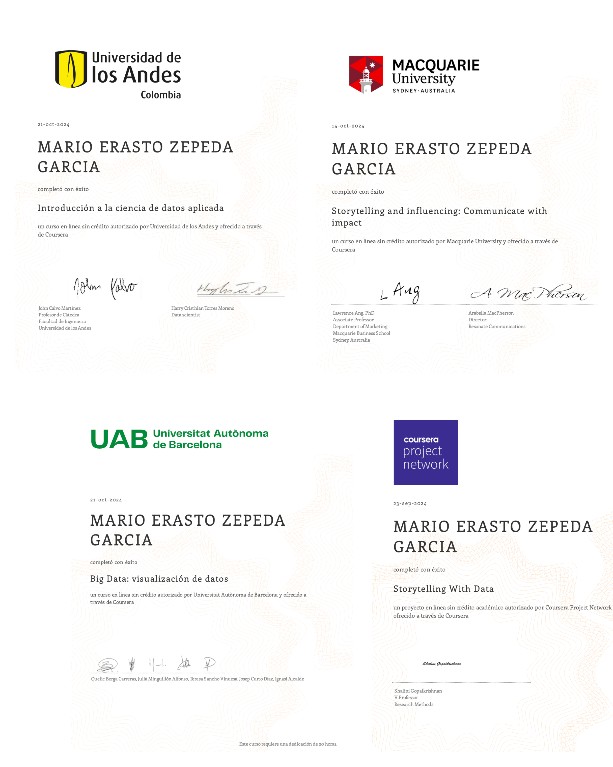 Certificados Portfolio Movil